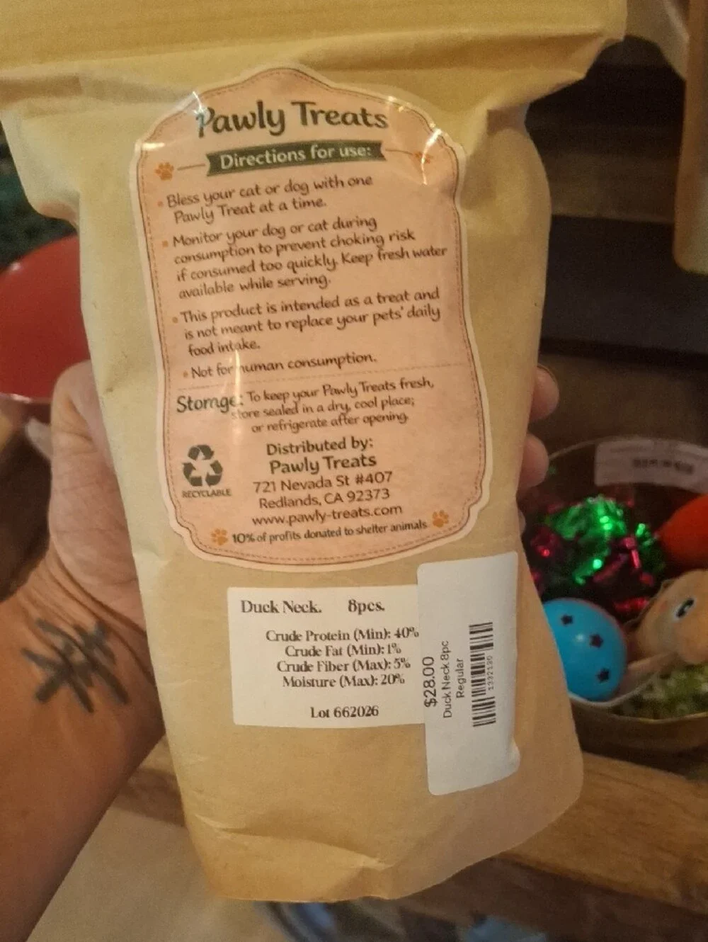 Pawly Treats duck necks